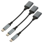  3 Pcs USB-C Male to USB 3.0 Female OTG Cable Adaptor for S9 and other Type-C