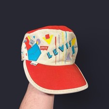 Levi's Colorful Graphic Cap with Red Brim 501 True Vintage 70s