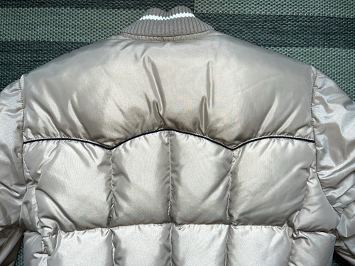 Vtg 80s Comfy Down Filled Western Puffer Jacket USA Made Mens L - Picture 2 of 18