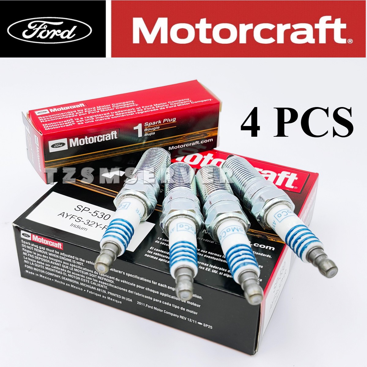 4PCS SP530 Motorcraft SP530X Iridium Spark Plug Fits for Ford Escape replaces