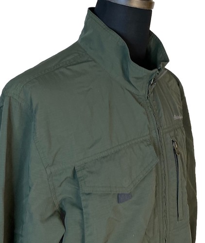 Eddie Bauer Travex Jacket Mens Large Green Rip Stop Safari Military Cargo Pocket - Picture 7 of 12