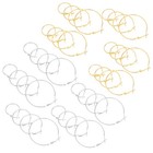 64pcs Metal Hoop Earrings: Earring Open Beading Hoops - French Shrimp Clasp Big