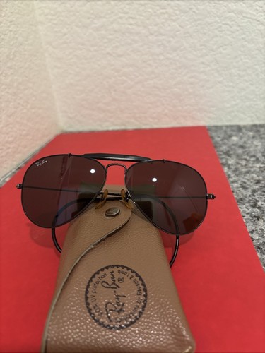 Vintage B&L Ray Ban USA Outdoorsman 62-14mm Black Fram- Sunglasses - Picture 2 of 19