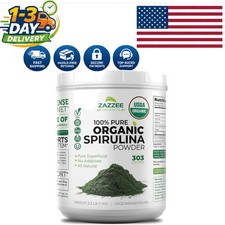 USDA Organic Spirulina Powder - 2.2 lbs, 100 Pure, , Kosher - 303 Servings