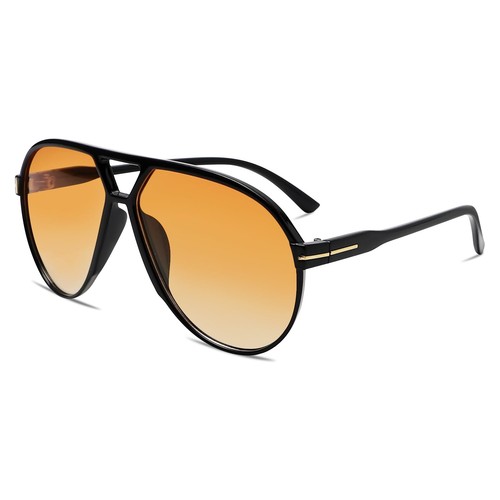 Retro Aviator Sunglasses for Women Men Oversized Classic 70s Vintage Trendy T... - Picture 3 of 9