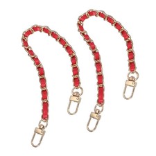 2Pcs Leather Purse Handle Straps, 12" Purse Straps DIY Replacement, Red