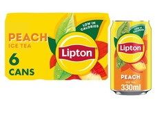 ? Peach Ice Tea Can 330 ml? (Pack of 6) low calorie? soft drink? 100% black tea