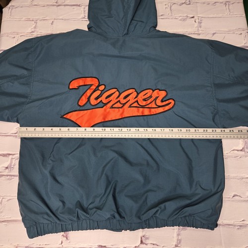 Vintage The Disney Store Tigger Embroidered Full Zip Lined Jacket Green Size M - Picture 12 of 15