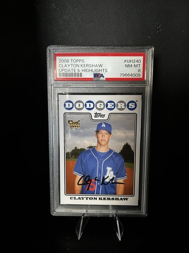 Actualizaciones y aspectos destacados Topps 2008 - Clayton Kershaw #UH240 (RC) PSA 8 - Imagen 1 de 2