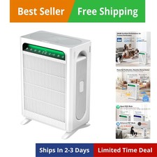 Air Purifier for Home Bedroom Large Room Up to 1,695 Ft², HEPA Air Cleaner wi...
