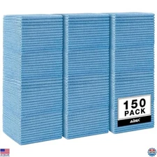 150PK Microfiber Cleaning Cloths 12"x12" Lint Free Absorbent Towels for Cars &