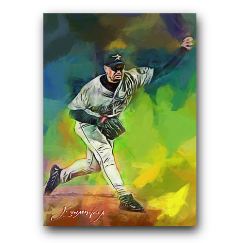 Billy Wagner Kunstkarte limitiert 16/50 Edward Vela signiert (Houston Astros)