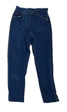 Vintage Lee Riders Jeans Womens 12 Blue Denim High Rise USA Pocketless Back