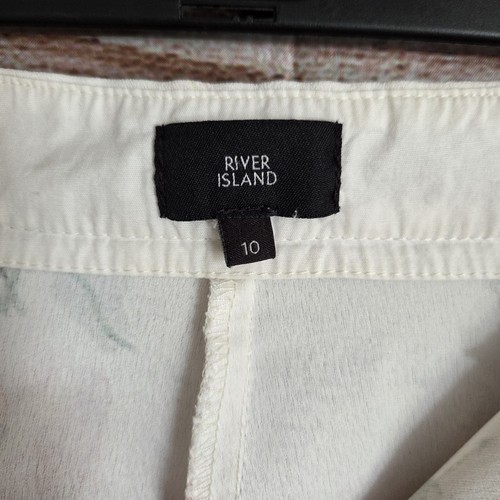 River Island 7/8 Pants ~ Size 10 Women's ~ Floral, Frills, Tailored - Picture 8 of 12