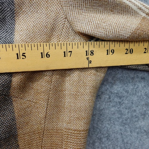 Piacenza Kaschmir Patchwork Karo Blazer Damen 38 hellbraun S 6 Samt schmal BASLER - Bild 6 von 16
