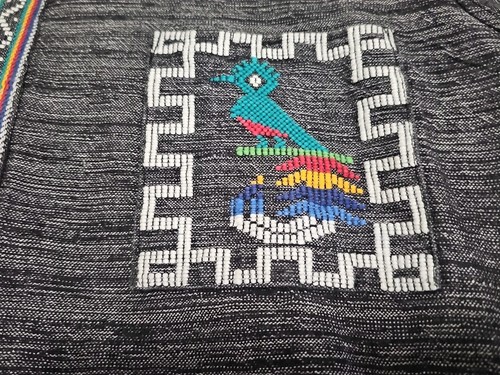 Vintage Guatemalan Quetzal Artes Embroidered Button Short Sleeve Shirt SZ Medium - Picture 9 of 18