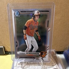 2021 Bowman Draft Chrome Refractor Gunnar Henderson BDC-175 Rookie Orioles