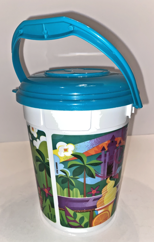 Disney Parks Secchiello Popcorn Whirley Drink Funziona Magic Kingdom Monorotaia Tropicale - Foto 3 di 8