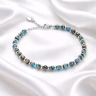 WOMEN'S BRACELET  WITH MALACHITE GEMSTONES NATURAL  BEADED BRACELET