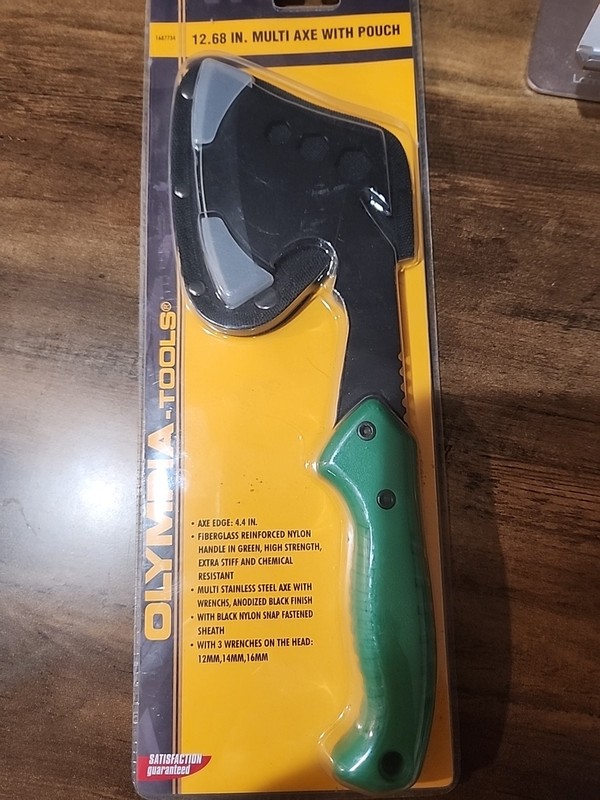 Axe, Hatchet. Olympia Tools 12.68 In. Multi Axe W/ Pouch
