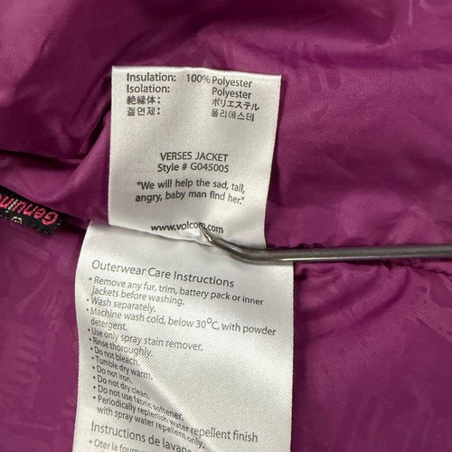 Volcom Womens Verses Snowboard Ski Jacket Blue Full Zip Storm Flap Size M - Picture 14 of 14
