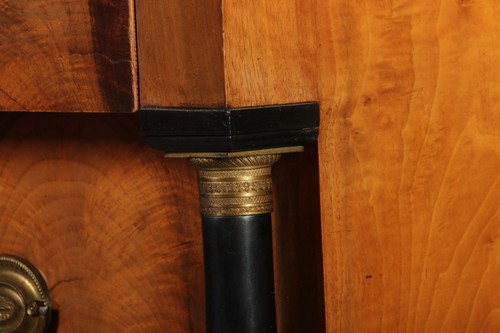 Antike Empire Kommode mit ausgesuchten Furnierbild um 1810 Nussbaum - Bild 22 von 24