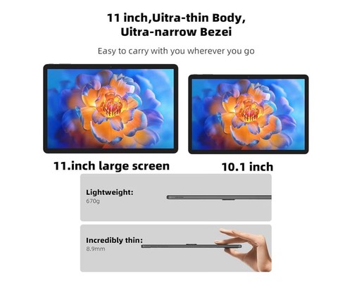 2025 Upgraded Android 14 Tablet 11inch, 12GB+128GB+512GB, Support Face Unlock - Picture 3 of 5