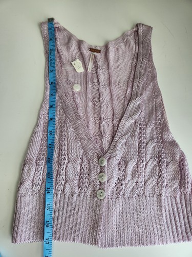 Free People The Vest Of Us Purple Lilac Vest Women’s Medium Festival Crochet - Picture 9 of 19