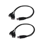 2X USB 2.0 A Male to 2 Dual USB Female Jack Y Splitter Hub  Cord Adapter3216