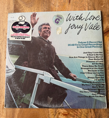NEW/SEALED) JERRY VALE, WITH LOVE JERRY VALE- 2 LP's