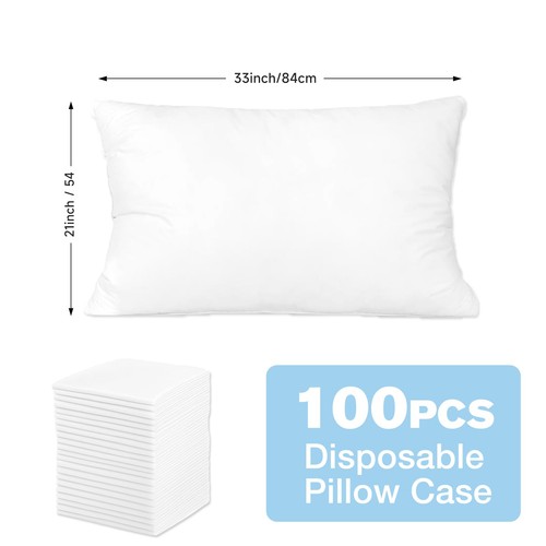 100 PCS Disposable Pillow Case Covers, Disposable Pillowcases Bulk Pillowcase... - Bild 4 von 5