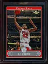 2006-07 Topps Chrome P.J. Brown Refractor Black /99 #146