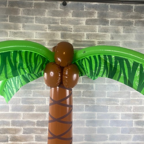 Vtg Inflatable Palm Tree 5'9" Tropical Theme Party Decor Beach Luau Coconuts - 第 4/13 張圖片