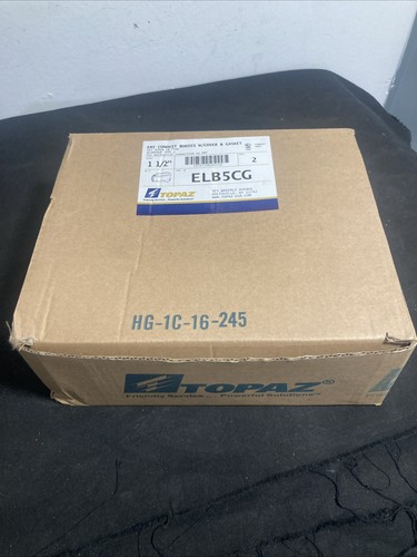 2 Count Topaz 1-1/2” EMT conduit body with gasket cover ELB5CG