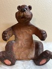 Resin Made Like Carved Wooden Country Bear Or Toilet Paper Holder 9.5 Inch Tall