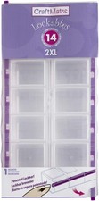Craft Mates Bead Organizer and 14 Locking Compartments 2XL , Clear Lids