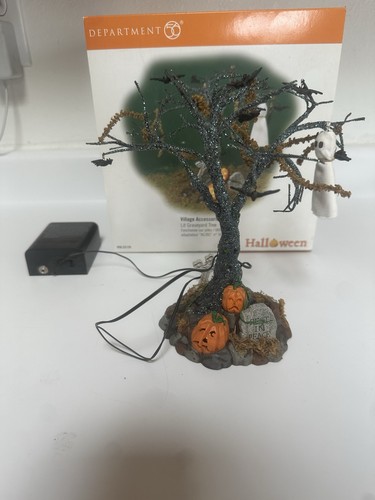 DEPT 56 Halloween Dorf Zubehör beleuchteter Friedhofsbaum - #56.53129 funktioniert