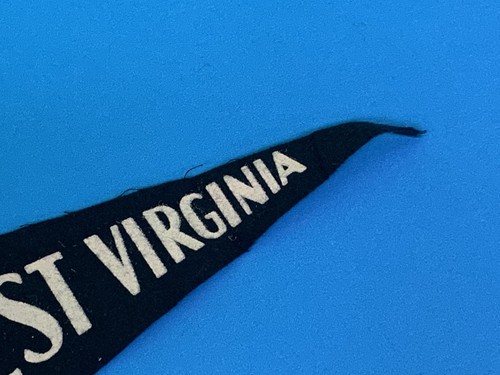 Vintage 1960's West Virginia Felt Pennant Flag Travel Indian Canoe Scene - Picture 7 of 10