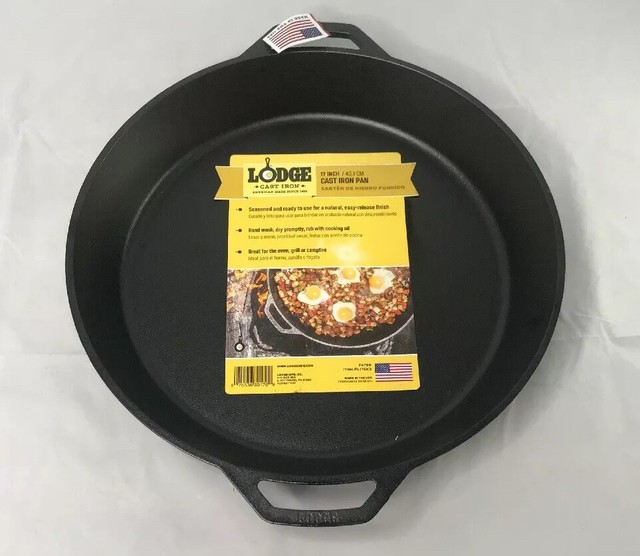 Skillet Frying Pan 17 Inch Lodge Cast Iron Induction Cooktops