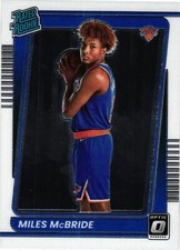 2021-22 Panini Donruss Optic Base Rated Rookie Miles McBride Knicks RC #174