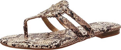 Circus By Sam Edelman Canyon Black/White Roccia Snake Print Thong Flats Sandals