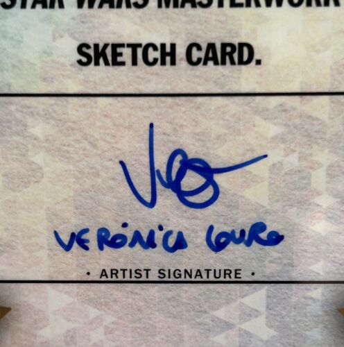 2022 Topps Star Wars Masterwork Veronica Louro Sketch Rey 1/1 PSA 10 - Picture 3 of 4