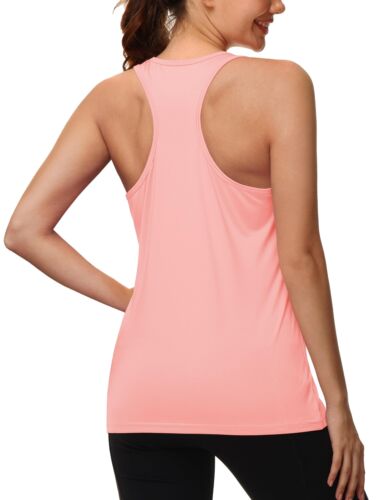 Women's UPF 80+ Athletic Tank Tops Quick Dry Sleeveless Racerback Workout Gym T - Picture 20 of 73