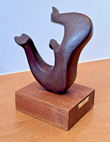 Charna Rickey gelistet Mexiko Bronze Kunst Tisch Skulptur Statue Vintage Mcm Kubist - Bild 9 von 15