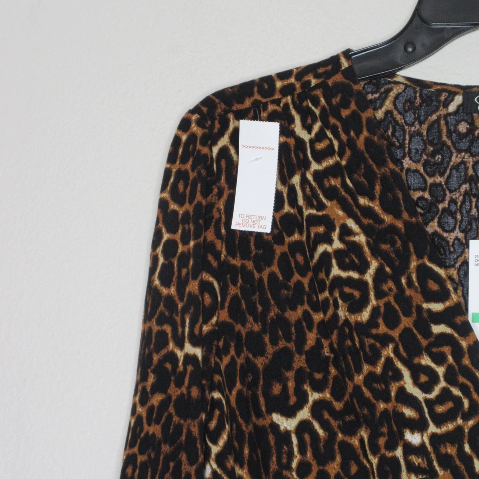 Jessica Simpson Mujer Elegante Leopardo Tanga Estilo Cuello Profundo Body Traje L B68 Foto 3 de 4