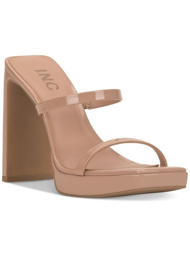 INC Womens Denim Faux Leather Slip On Pumps Tan 10 Medium (B,M)