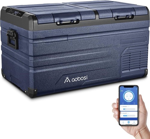 AAOBOSI TW75 Car Refrigerator, 72l, WiFi, USB, 12/24V, 80W, Pre-Owned