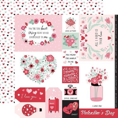 ECHO PARK "VALENTINES DAY" 12 X 12 PAPER KIT ROMANCE, LOVE SCRAPJACK'S PLACE - Picture 6 of 14