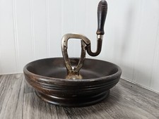 VINTAGE METAL  WALNUT BOWL NUT CRACKER PATENTED