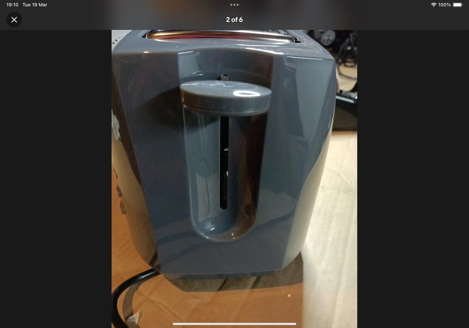 Quest 4 Slice Toaster Grey Extra Wide Long Slots for Crumpets and